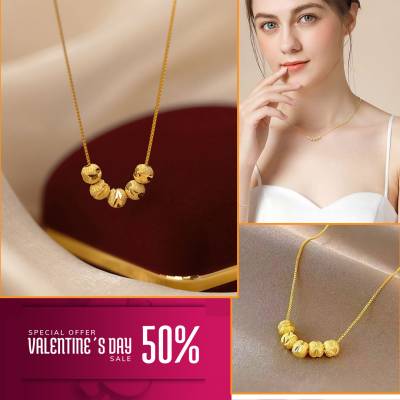 Five Blessings Necklace Woman Love Transfer Gold - Plated Moisture Light Luxury Jewellery Necklace